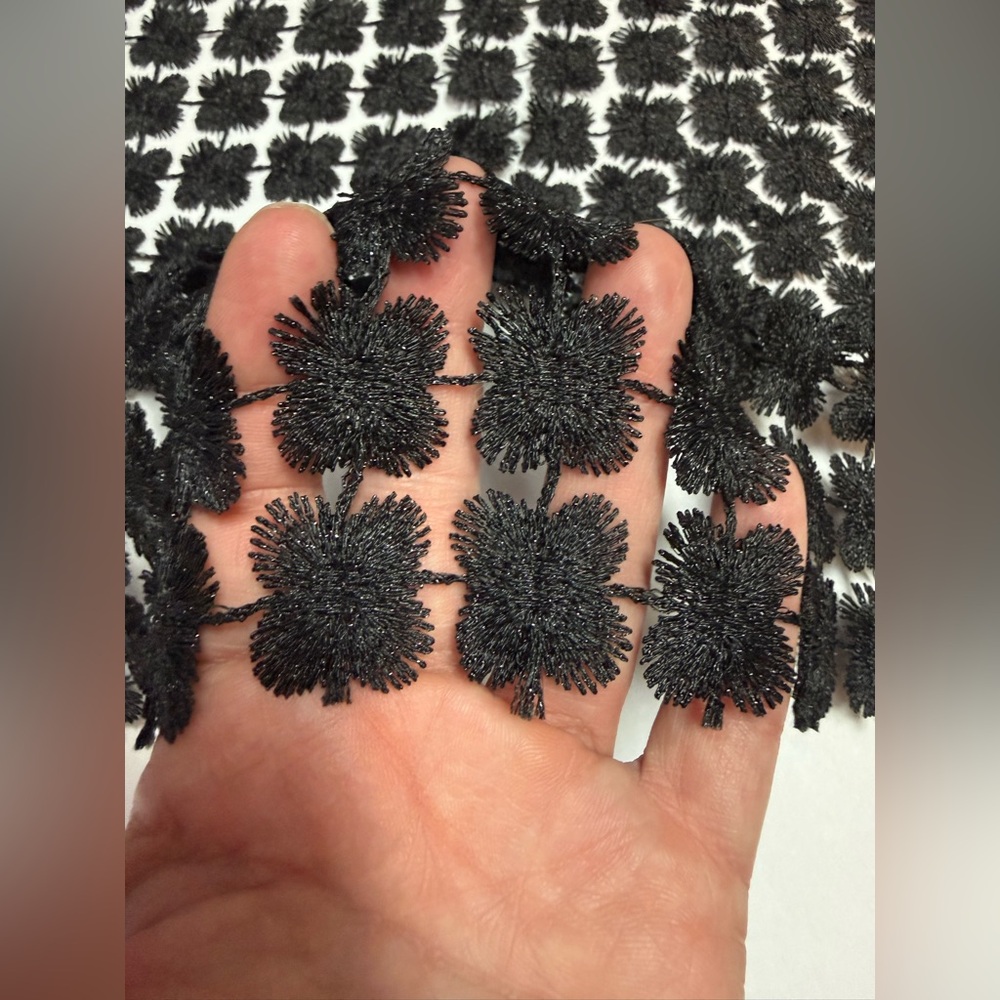 Elegant Black lace Crochet Women's evening shawl - Picture 11 of 12